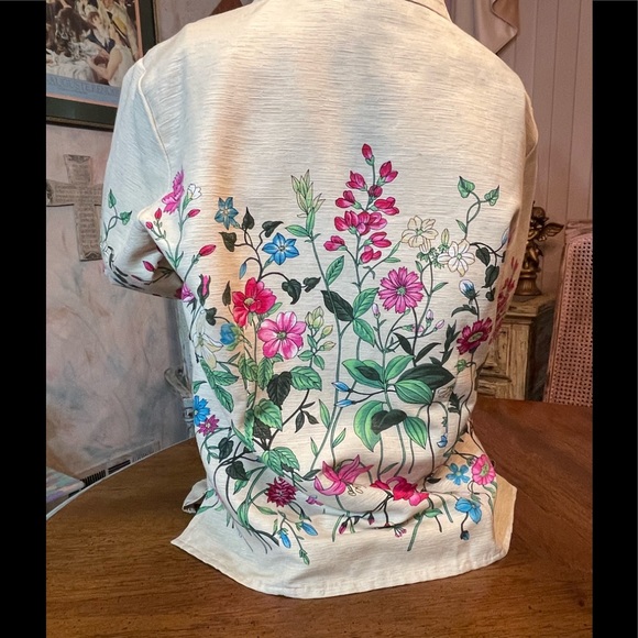 Vintage Floral Pale Gold Jacket - Picture 2 of 10
